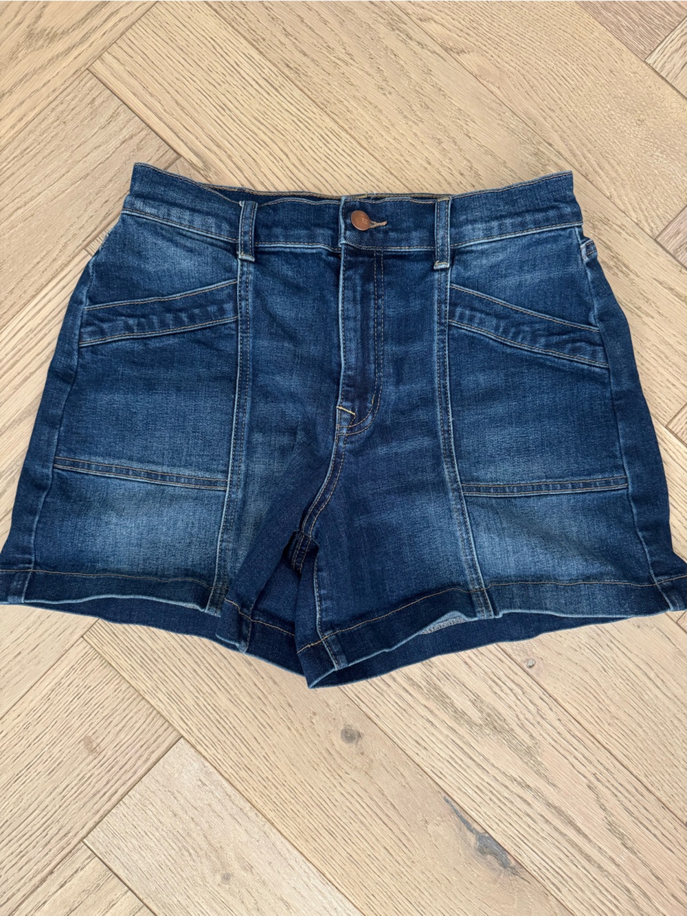 Evereve Dark Blue Denim Jean Shorts
